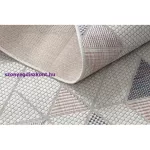 Kab. Fonott sizal szőnyeg SION futószőnyeg Geometriai, háromszögek 3006 lapos szövött ecru / rózsaszín 60x300 cm