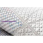 Kab. Fonott sizal szőnyeg SION futószőnyeg Geometriai, háromszögek 3006 lapos szövött ecru / rózsaszín 70x300 cm