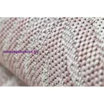 Kab. Fonott sizal szőnyeg SION futószőnyeg, pálmalevelek, tropikus 2837 lapos szövött ecru / rózsaszín 70x300 cm