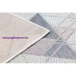 Kab. Fonott sizal szőnyeg SION futószőnyeg Geometriai, háromszögek 3006 lapos szövött ecru / rózsaszín 80x300 cm