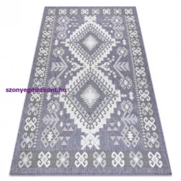   Kab. Fonott sizal szőnyeg SION azték 3007 lapos szövött kék / rózsaszín / ecru 160x220 cm