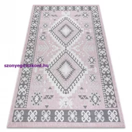   Kab. Fonott sizal szőnyeg SION azték 3007 lapos szövött rózsaszín / ecru 80x150 cm