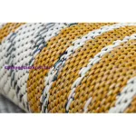 Kab. Fonott sizal szőnyeg, futószőnyeg COOPER Levelek 22258 ecru / sötétkék 70x300 cm