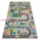 Kab. BAMBINO 34600 mosható szőnyeg Város, utcák gyerekeknek csúszásgátló - bézs / szürke 80x150 cm