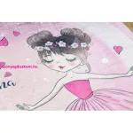 Kab. BAMBINO 2161 mosható szőnyeg Balerina, cica gyerekeknek csúszásgátló - rózsaszín 120x170 cm