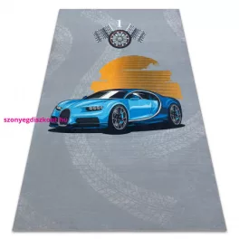   Kab. BAMBINO 41730 mosható szőnyeg Autó, verseny gyerekeknek csúszásgátló - rózsaszín / kék  140x200 cm