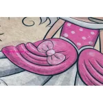 Kab. BAMBINO 43020 mosható szőnyeg Hercegnő, csillagok gyerekeknek csúszásgátló - krém / rózsaszín 160x220 cm