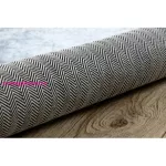 Kab. BAMBINO 38540 kör mosható szőnyeg - foci gyerekeknek csúszásgátló - fekete / fehér kör 100 cm