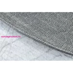 Kab. BAMBINO 38540 kör mosható szőnyeg - foci gyerekeknek csúszásgátló - fekete / fehér kör 160 cm