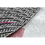 Kab. BAMBINO 47810 kör mosható szőnyeg Szivárvány, pöttyök gyerekeknek csúszásgátló - fehér / rózsaszín kör 80 cm