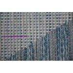 Kab. Fonott sizal szőnyeg LOFT 21132 HÁROMSZÖGEK elefántcsont/ezüst/kék 140x200 cm