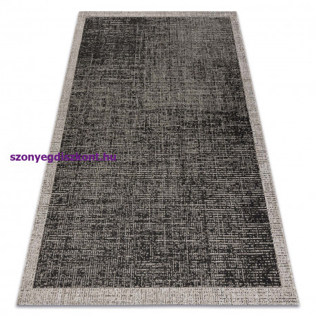 Fonott sizal floorlux szőnyeg 20401 fekete / ezüst  120x170 cm