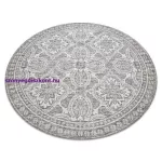 Kab. Fonott sizal szőnyeg LOFT 21193 Kör boho elefántcsont/ezüst/taupe kör 160 cm