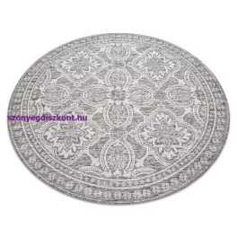   Kab. Fonott sizal szőnyeg LOFT 21193 Kör boho elefántcsont/ezüst/taupe kör 160 cm