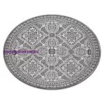 Kab. Fonott sizal szőnyeg LOFT 21193 Kör boho elefántcsont/ezüst/szürke kör 120 cm
