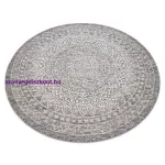 Kab. Fonott sizal szőnyeg LOFT 21207 Rozetta Kör boho elefántcsont/ezüst/taupe kör 120 cm