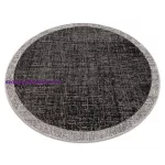 Kab. Fonott sizal floorlux szőnyeg Kör 20401 fekete / ezüst  kör 160 cm