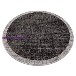   Kab. Fonott sizal floorlux szőnyeg Kör 20401 fekete / ezüst  kör 160 cm