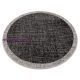 Fonott sizal floorlux szőnyeg Kör 20401 fekete / ezüst  kör 160 cm