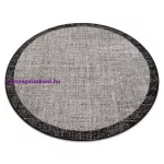 Kab. Fonott sizal floorlux szőnyeg Kör 20401 ezüst / fekete kör 160 cm