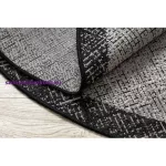 Kab. Fonott sizal floorlux szőnyeg Kör 20401 ezüst / fekete kör 120 cm