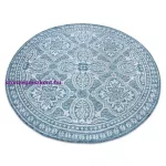 Kab. Fonott sizal szőnyeg LOFT 21193 Kör boho elefántcsont/ezüst/kék kör 160 cm