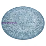 Kab. Fonott sizal szőnyeg LOFT 21207 Rozetta Kör boho elefántcsont/ezüst/kék kerék 160 cm