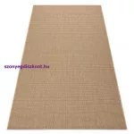 Kab. Fonott sizal floorlux szőnyeg 20580 egyszerű, egyszínű - természetes / kávé 120x170 cm