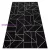 Kab. Fonott sizal floorlux szőnyeg 20605 fekete / ezüst HÁROMSZÖGEK, GEOMETRIAI  140x200 cm