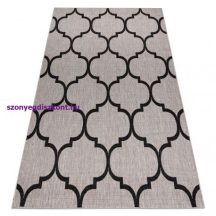   Fonott sizal floorlux szőnyeg 20608 marokkói rácsos ezüst / fekete 240x330 cm