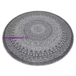 Kab. Fonott sizal szőnyeg LOFT 21207 Rozetta Kör boho elefántcsont/ezüst/szürke kör 120 cm