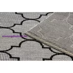 Kab. Fonott sizal floorlux szőnyeg 20607 marokkói rácsos ezüst / fekete 80x150 cm
