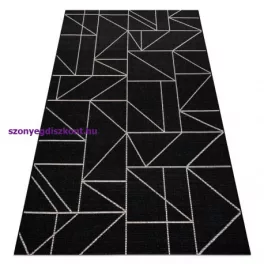   Kab. Fonott sizal floorlux szőnyeg 20605 fekete / ezüst HÁROMSZÖGEK, GEOMETRIAI  80x150 cm