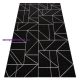 Fonott sizal floorlux szőnyeg 20605 fekete / ezüst HÁROMSZÖGEK, GEOMETRIAI  60x110 cm