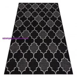   Kab. Fonott sizal floorlux szőnyeg 20607 marokkói rácsos ezüst / fekete 200x290 cm