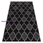 Kab. Fonott sizal floorlux szőnyeg 20607 marokkói rácsos ezüst / fekete 60x110 cm