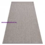 Kab. Fonott sizal floorlux szőnyeg 20580 egyszerű, egyszínű - ezüst / fekete 200x290 cm