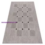 Kab. Fonott sizal floorlux szőnyeg 20079 ezüst / fekete 60x110 cm