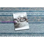 Kab. Fonott sizal szőnyeg LOFT 21118 boho elefántcsont/ezüst/kék 200x290 cm