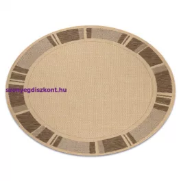   Kab. Fonott sizal floorlux szőnyeg kör 20195 mais / coffee kör 160 cm