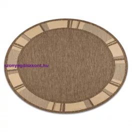   Kab. Fonott sizal floorlux szőnyeg kör 20195 coffee / mais kör 120 cm