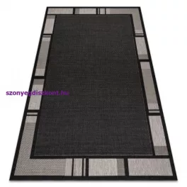   Kab. Fonott sizal floorlux szőnyeg 20195 FEKETE / ezüst  80x150 cm