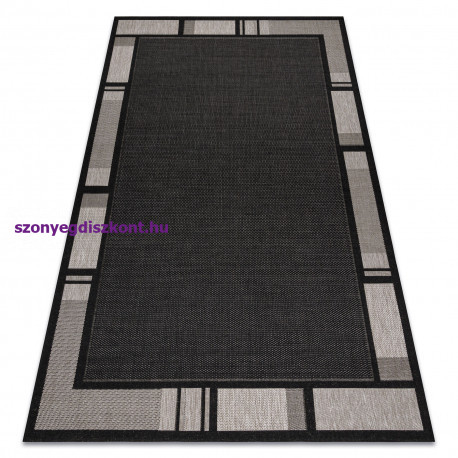 Fonott sizal floorlux szőnyeg 20195 FEKETE / ezüst  160x230 cm