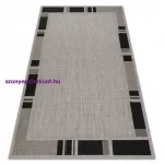 Kab. Fonott sizal floorlux szőnyeg 20195 ezüst  / FEKETE 60x110 cm