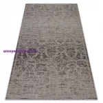 Kab. Fonott sizal floorlux szőnyeg 20211 ezüst  / FEKETE 60x110 cm
