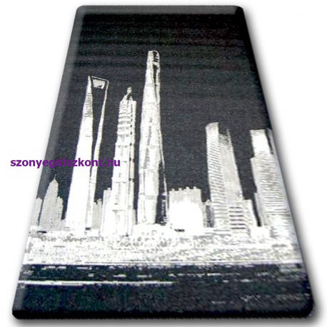 Fonott sizal floorlux szőnyeg 20240 fekete / ezüst  160x230 cm