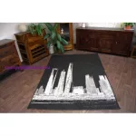 Kab. Fonott sizal floorlux szőnyeg 20240 fekete / ezüst  160x230 cm