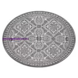   Kab. Fonott sizal szőnyeg LOFT 21193 Kör boho elefántcsont/ezüst/szürke kör 160 cm