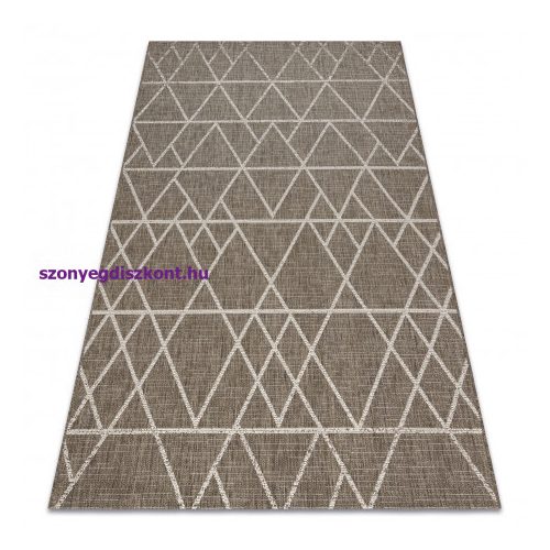 Fonott sizal floorlux szőnyeg 20508 taupe / pezsgő HÁROMSZÖGEK 240x330 cm