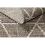 Kab. Fonott sizal floorlux szőnyeg 20508 taupe / pezsgő HÁROMSZÖGEK 240x330 cm